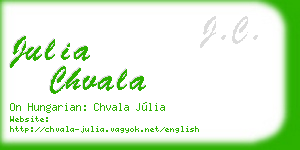 julia chvala business card